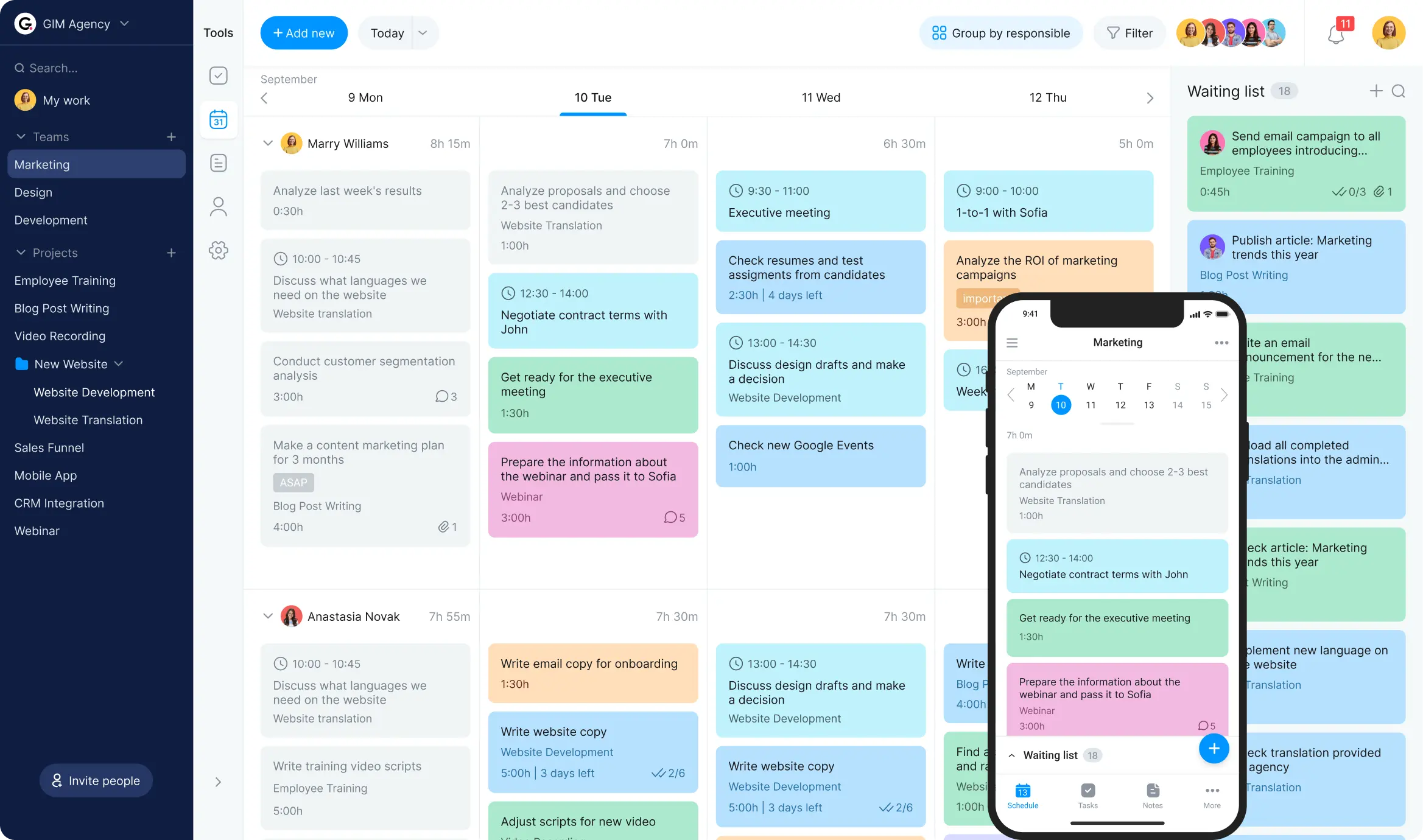 Calendar & Planner - Ivy Realty Agent Portal
