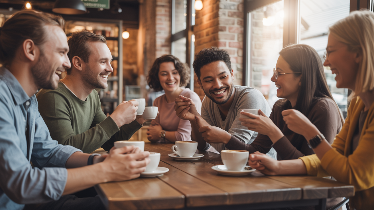 Community gathering at Greater Grounds