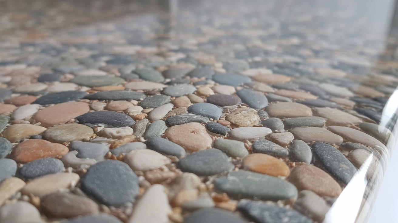 Close-up of smooth resin bound surface texture