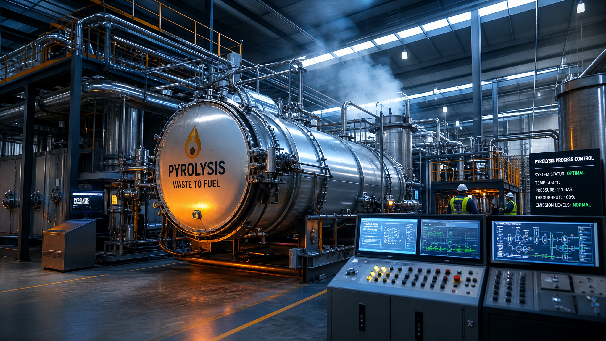 Modern industrial pyrolysis facility