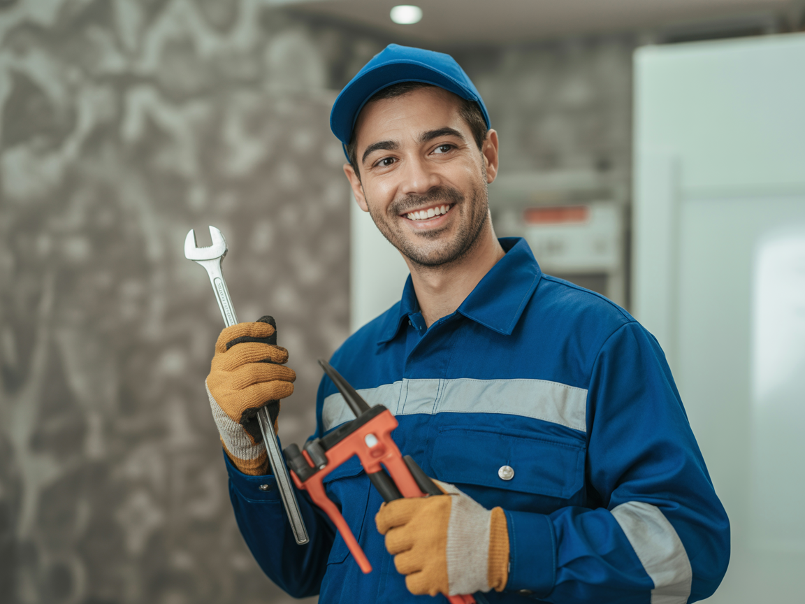 Tecnico professionista al lavoro