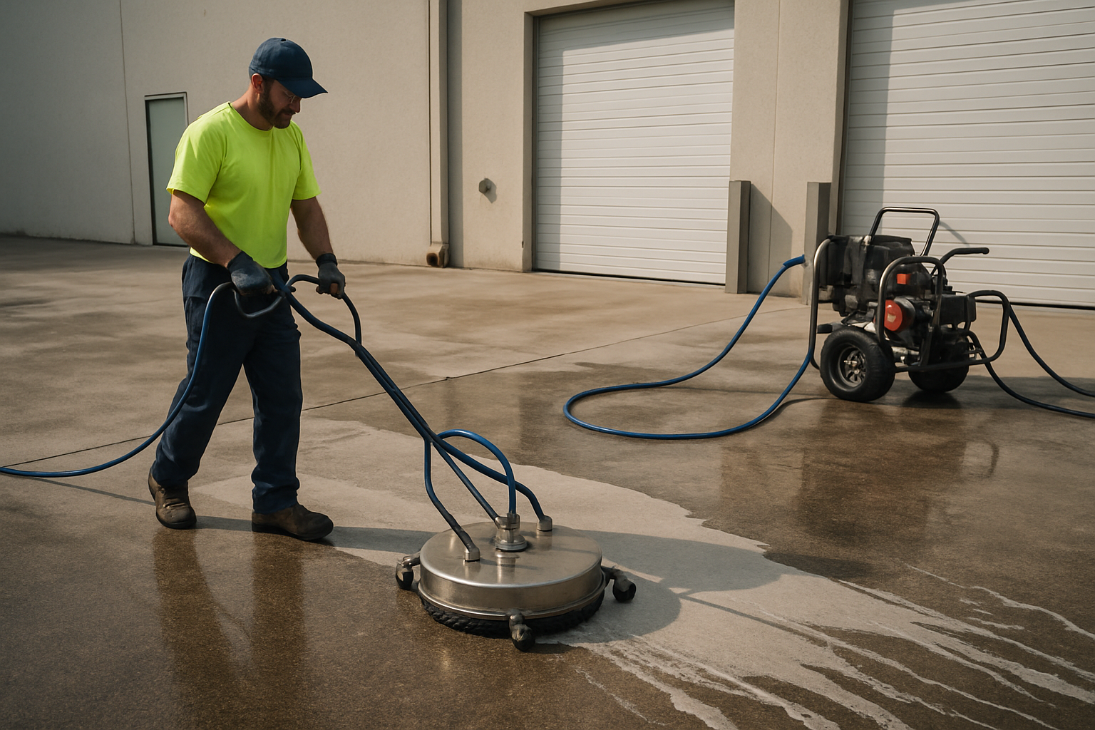 Commercial Driveway Cleaning - Before