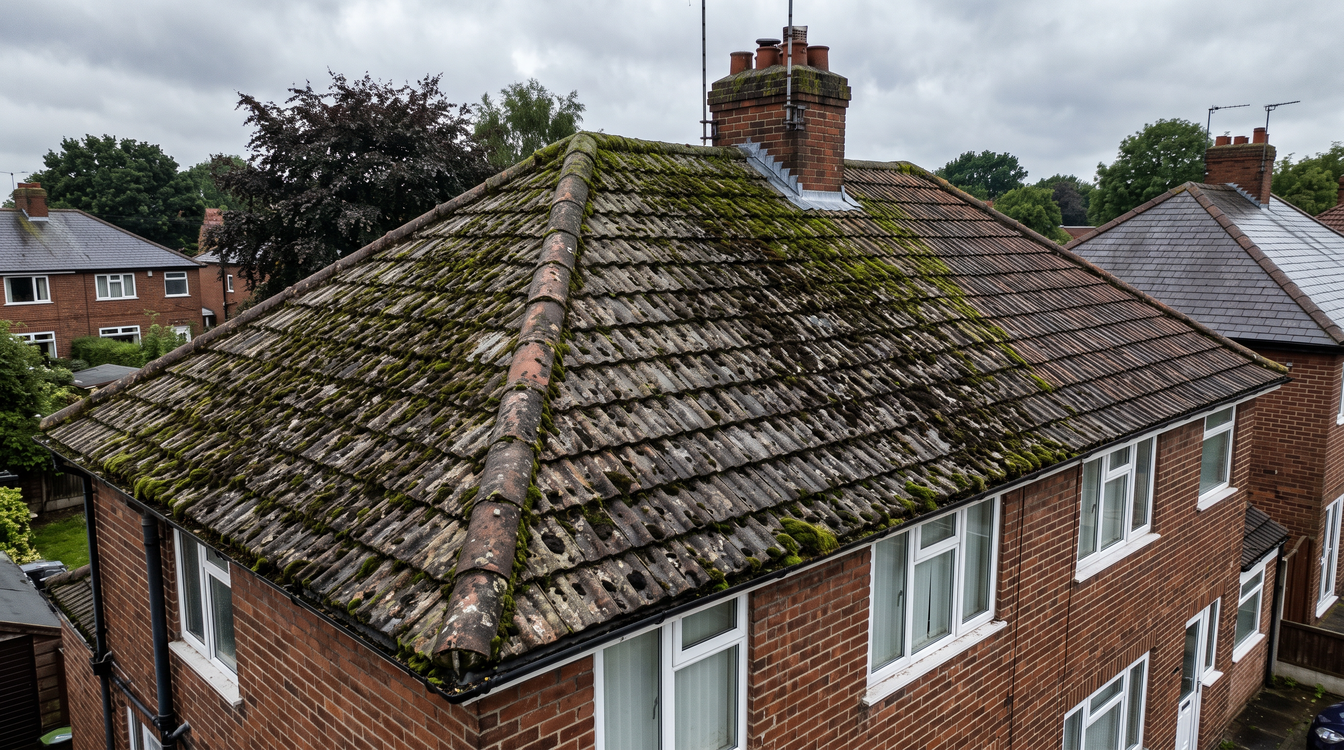 Moss Removal & Roof Clean - Before