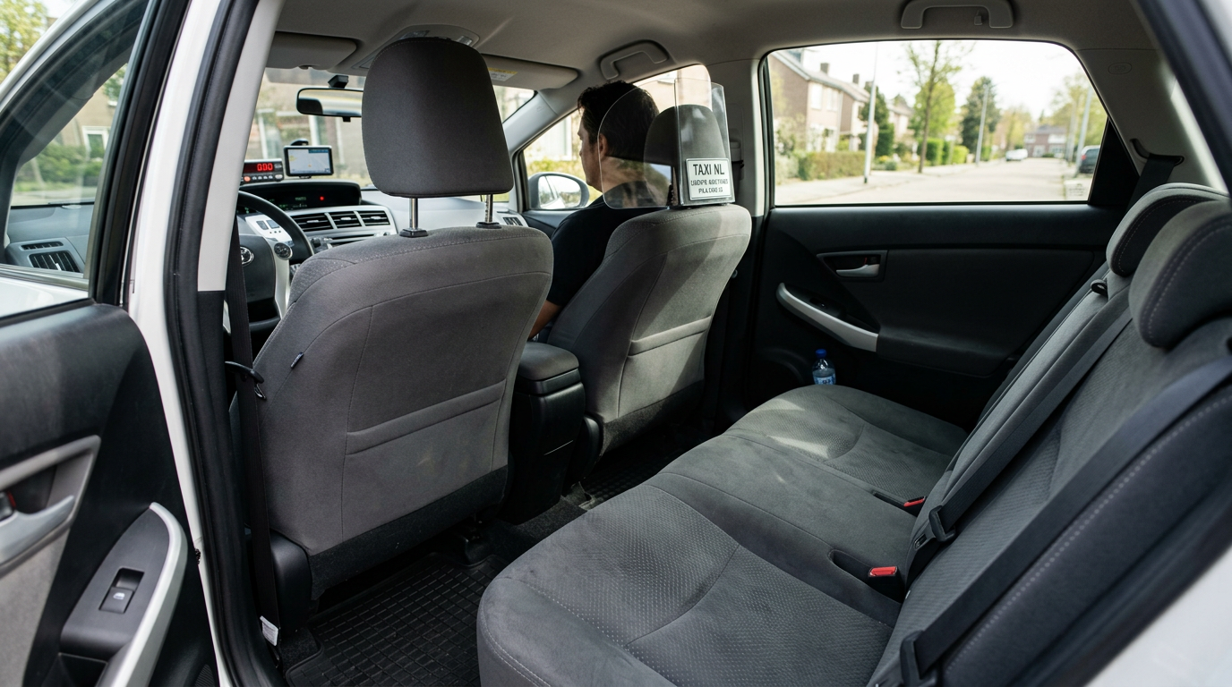 Comfortabel interieur van een taxi