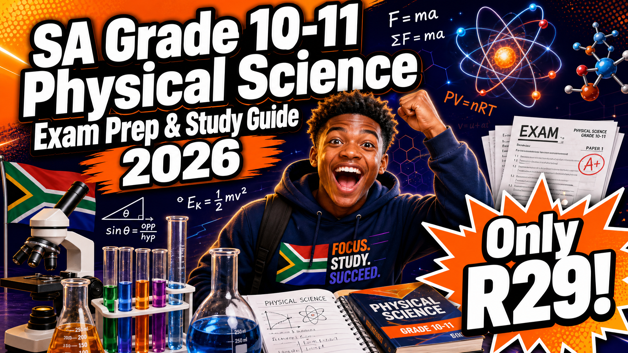 SA Grade 10-11 Physical Science Exam Prep & Study Guide 2026