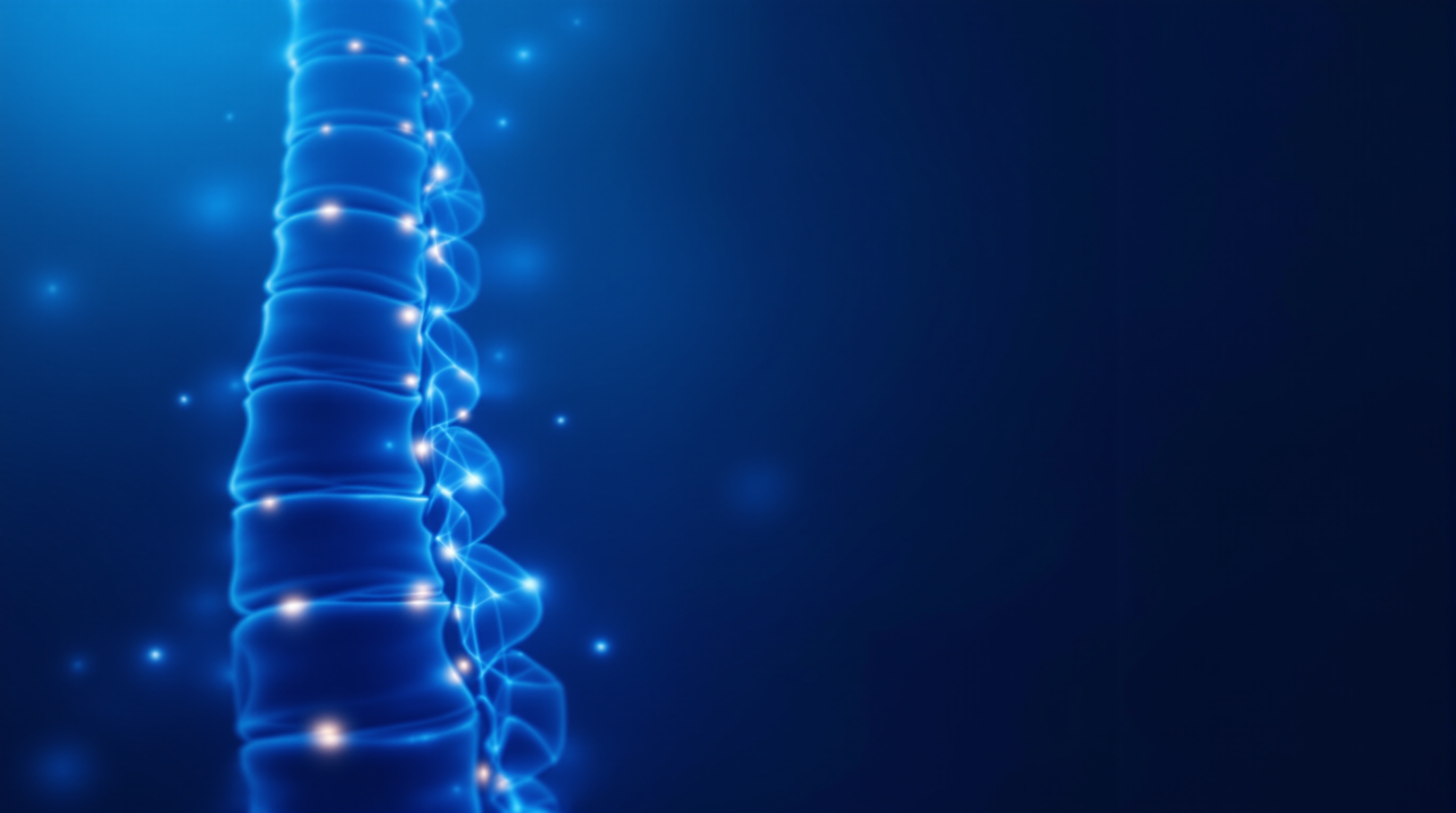 Medical illustration of a healthy spine