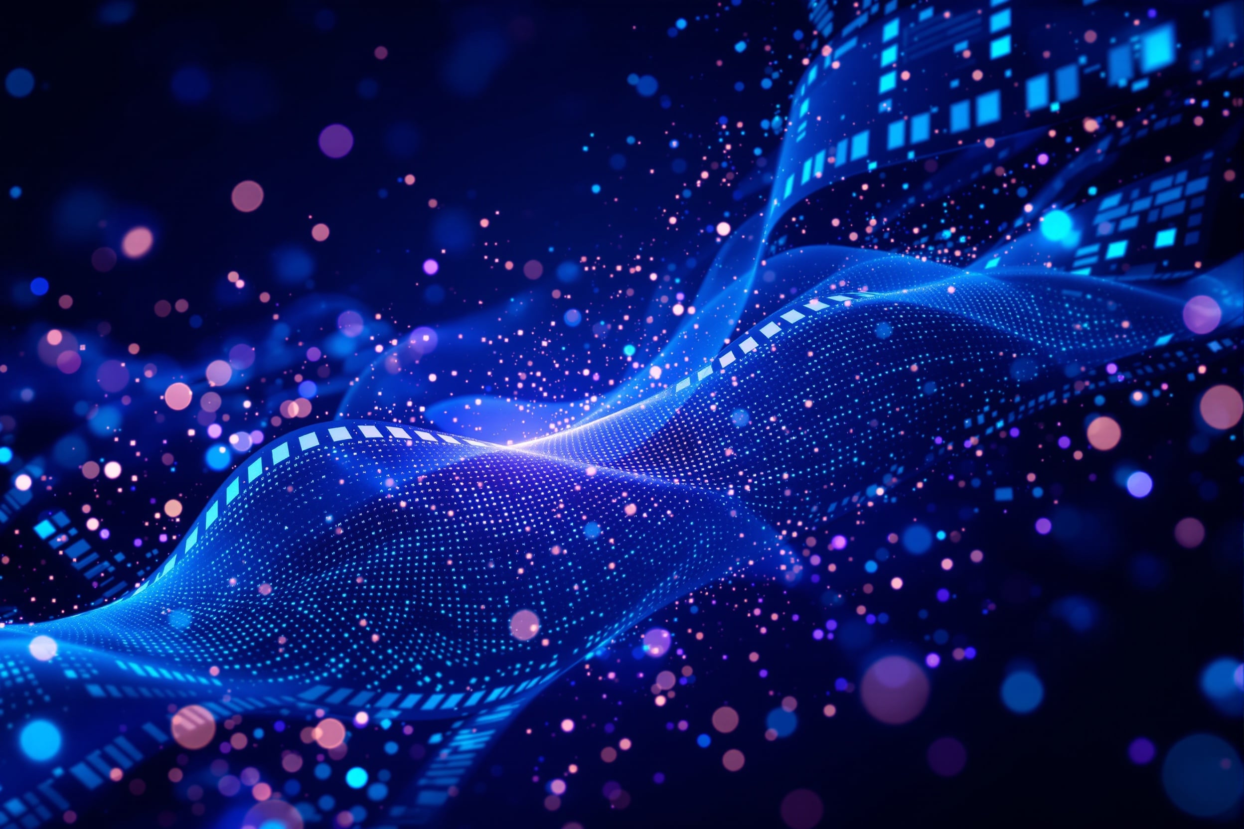 Media & Production — abstract AI tech visualization