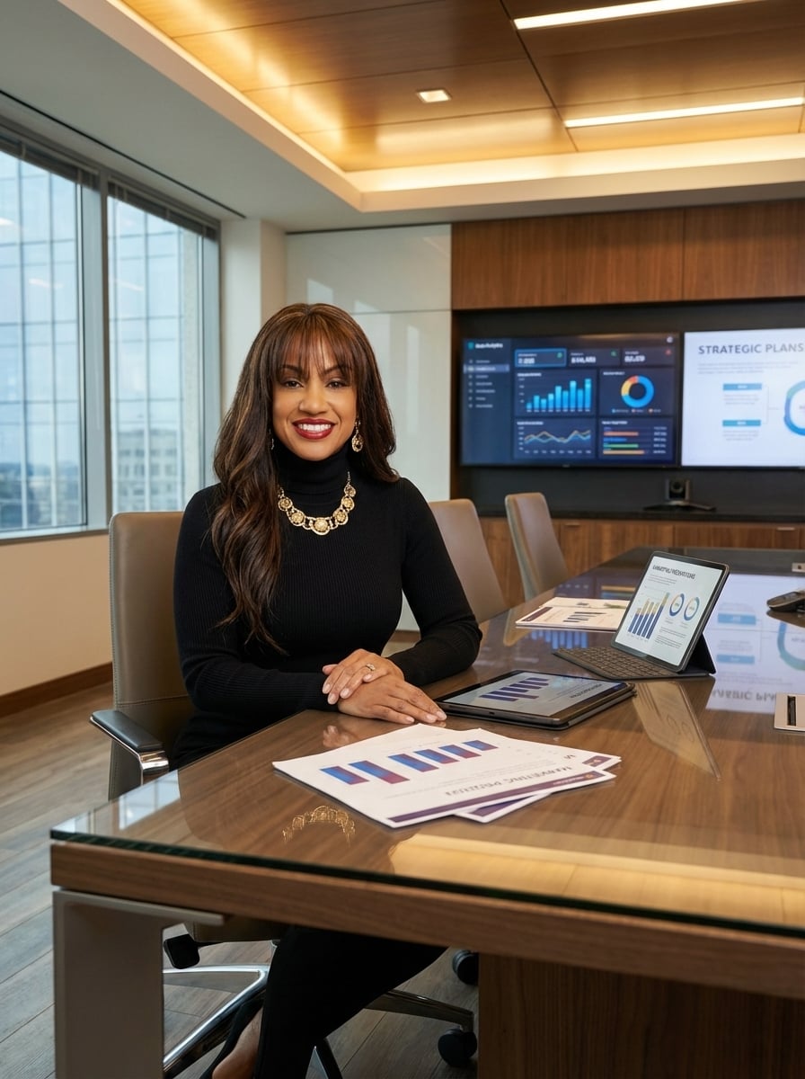 LyNea LB Bell in corporate marketing setting