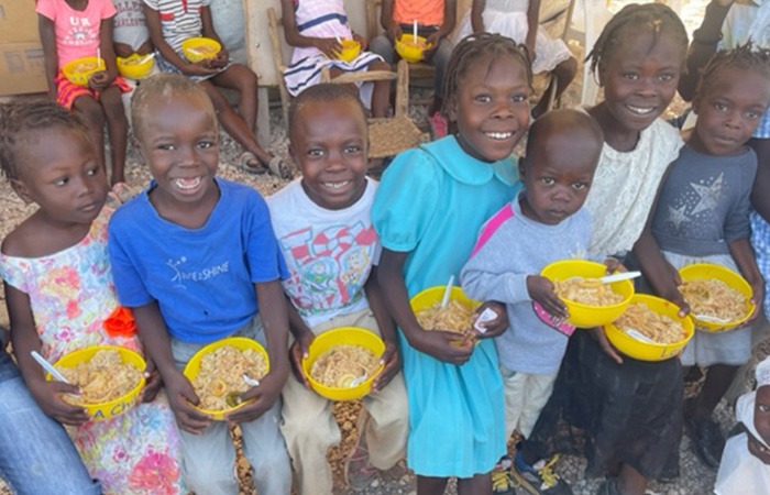 Food distribution program in Haiti