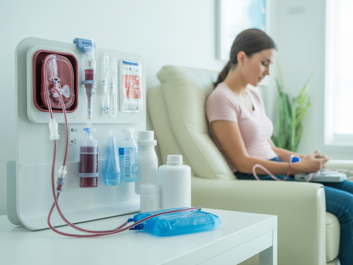 Peritoneal dialysis equipment and supplies