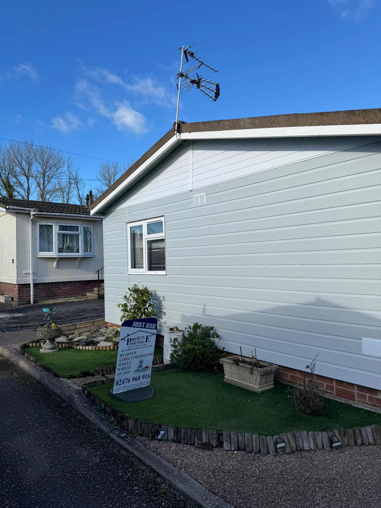 Park home refurbishment project in progress