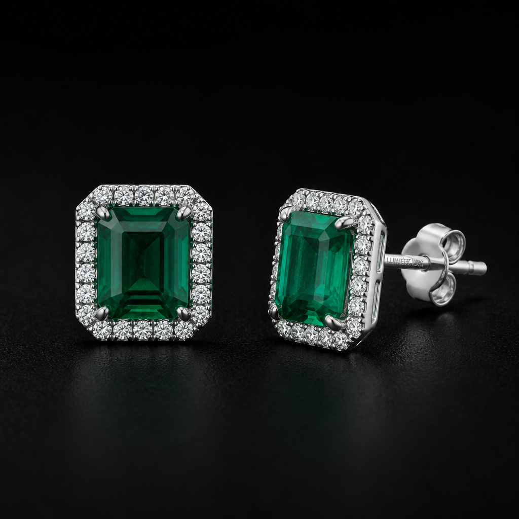 Emerald Veil Studs