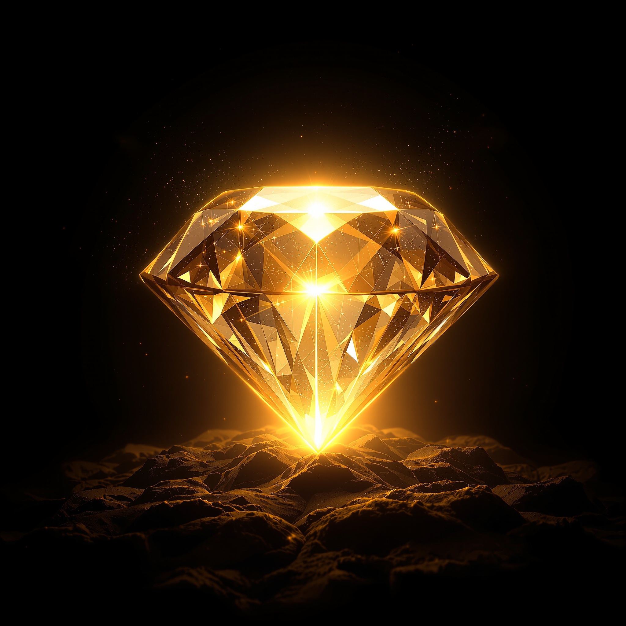 Diamond emerging from darkness - symbol of FBA resilience