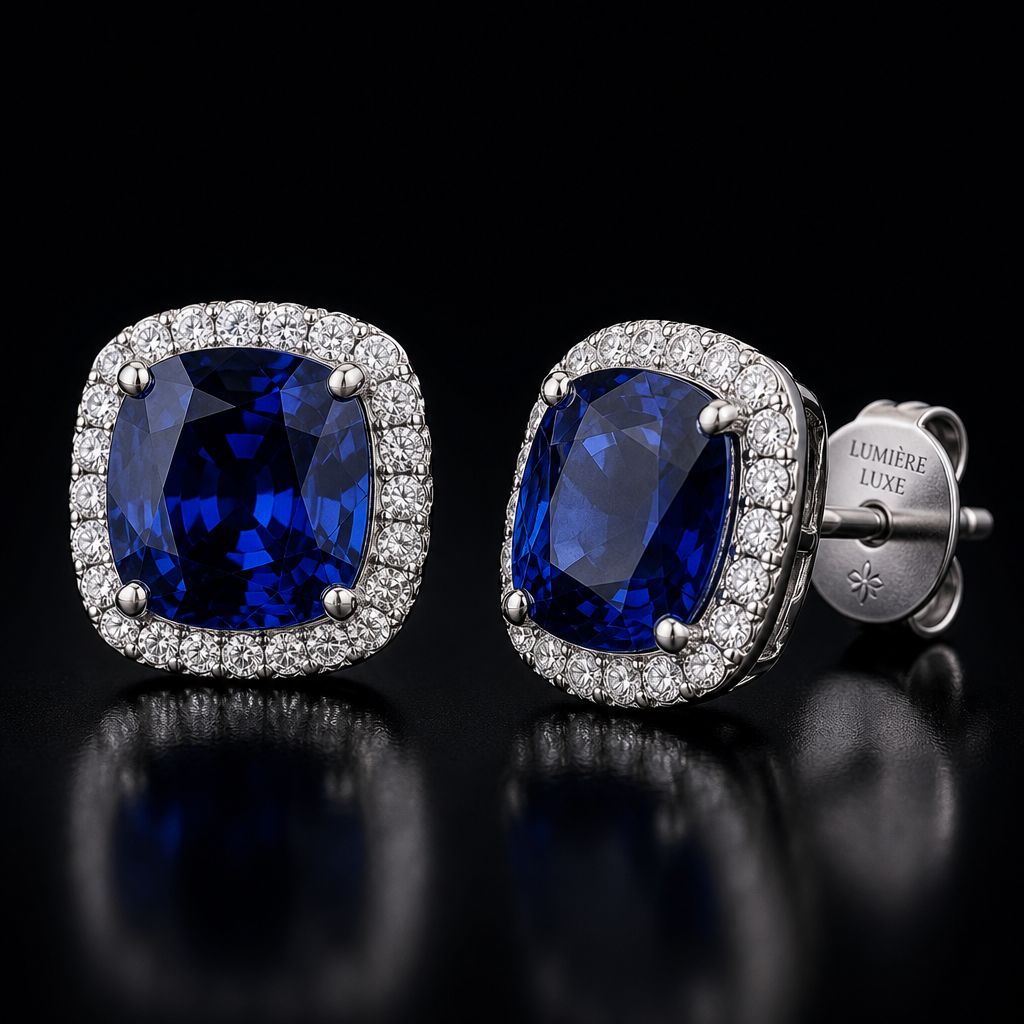 Sapphire Nocturne Studs