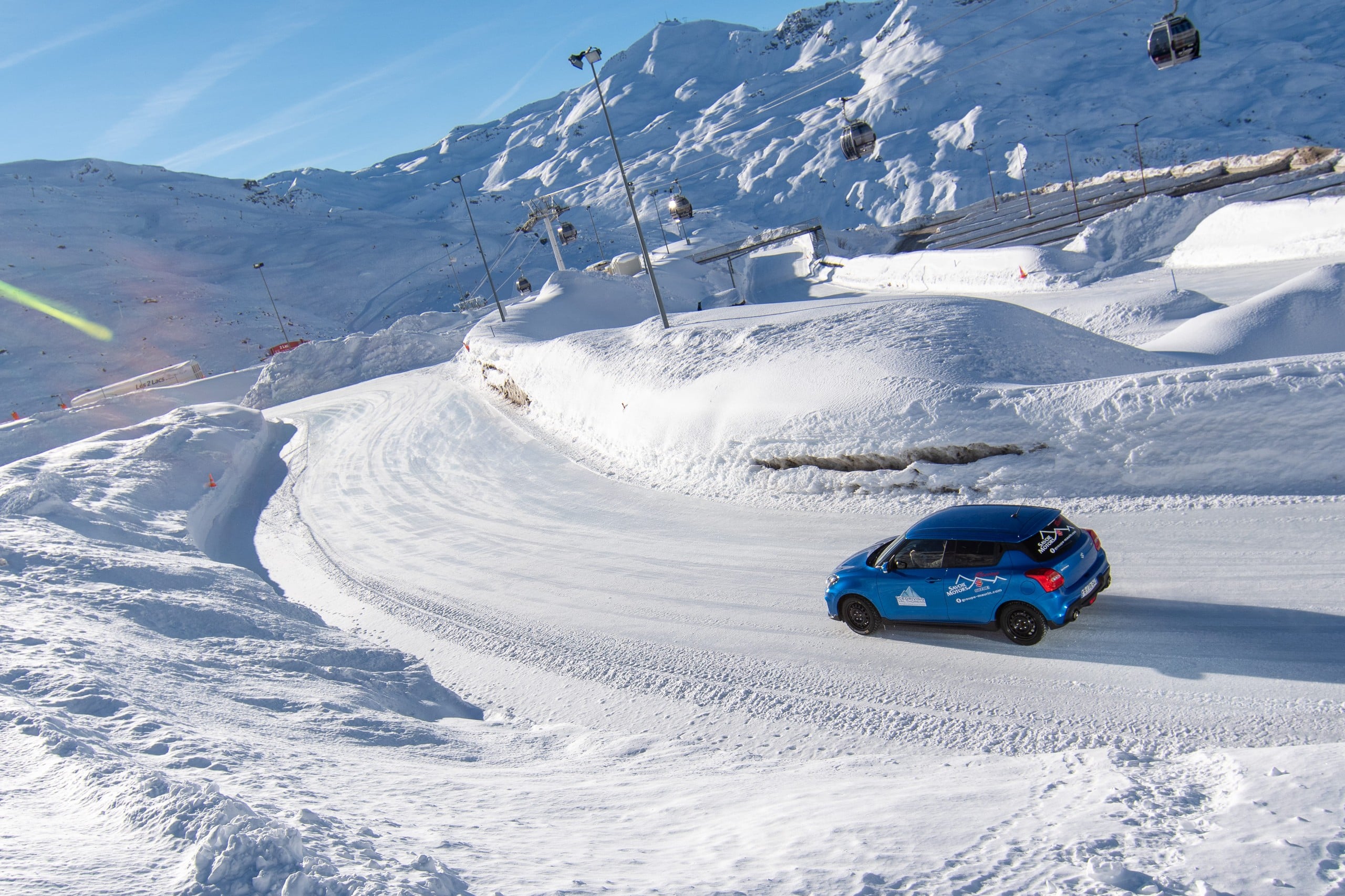 Ice driving experience at Val Thorens