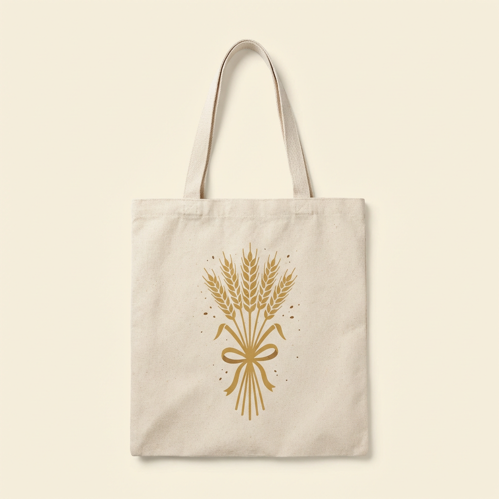 Minimalist Wheat Sheaf Tote