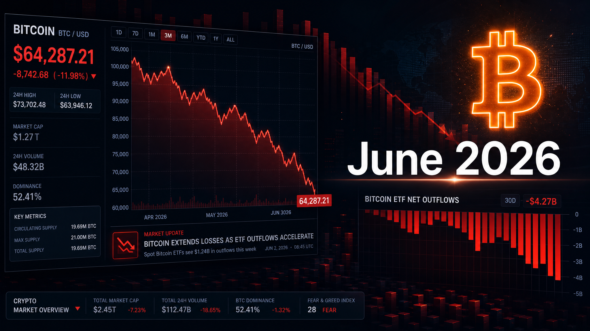 Bitcoin ETF Outflows June 2026: The $4.4 Billion Institutional Exodus Explained