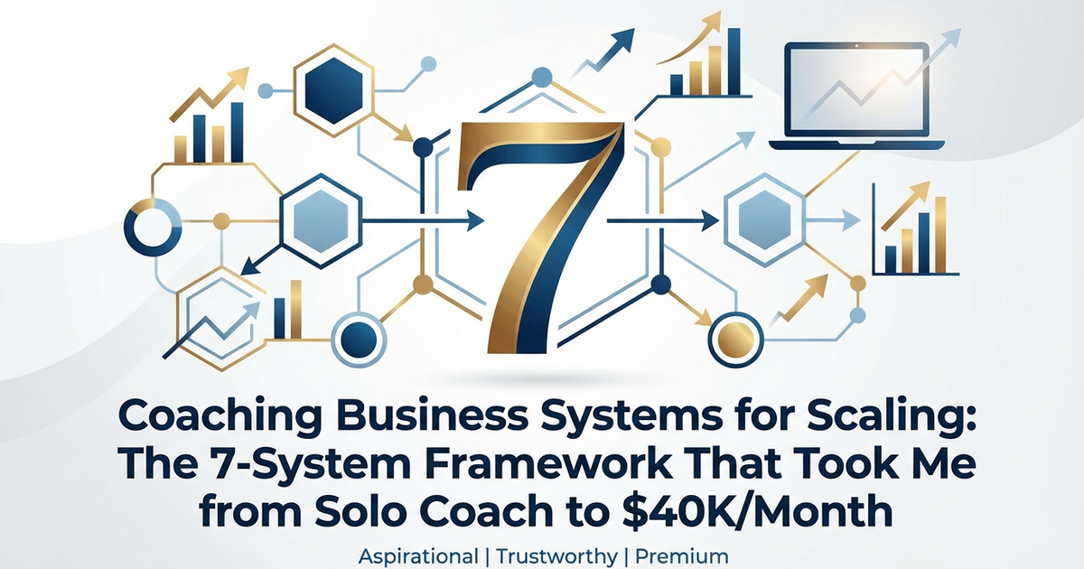 Coaching Business Systems for Scaling: The 7-System Framework That Took Me from Solo Coach to $40K/Month