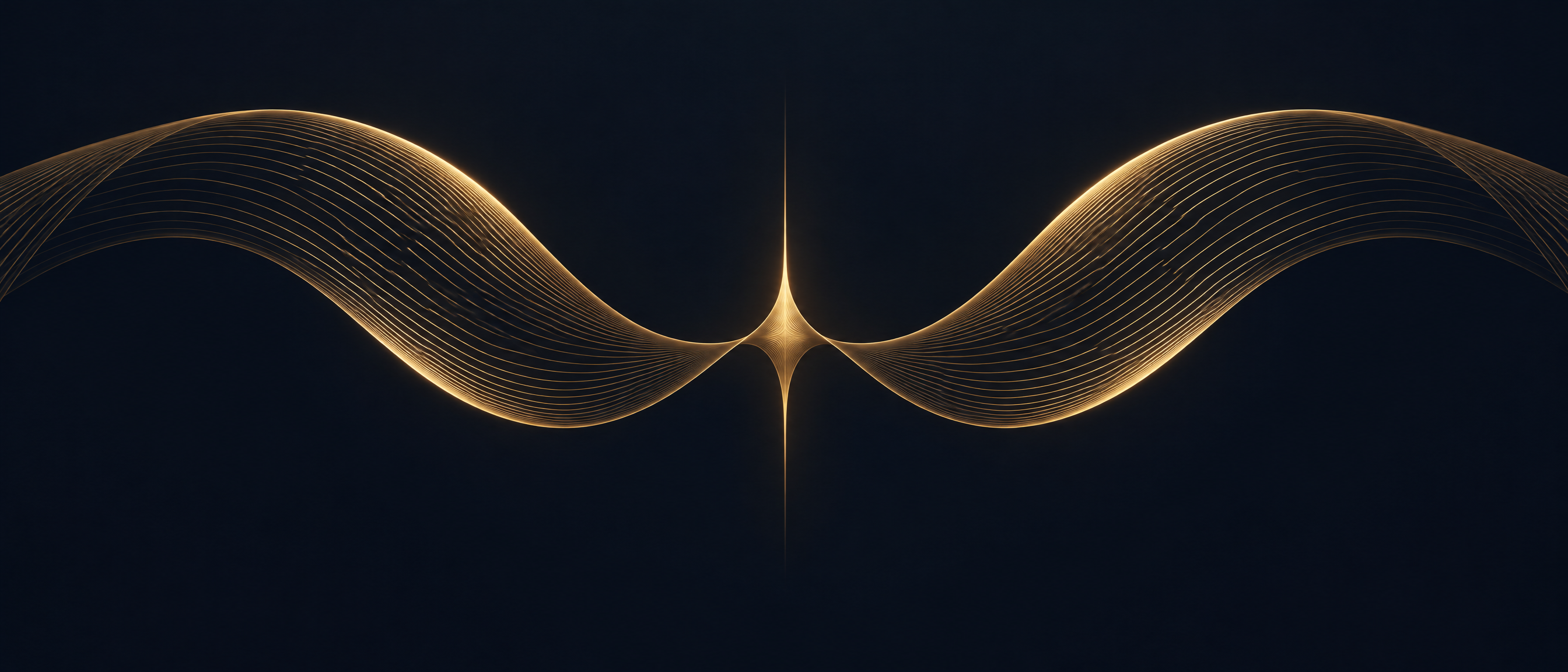 Abstract navy and gold balanced flowing lines representing arm's length transfer pricing for GCCs
