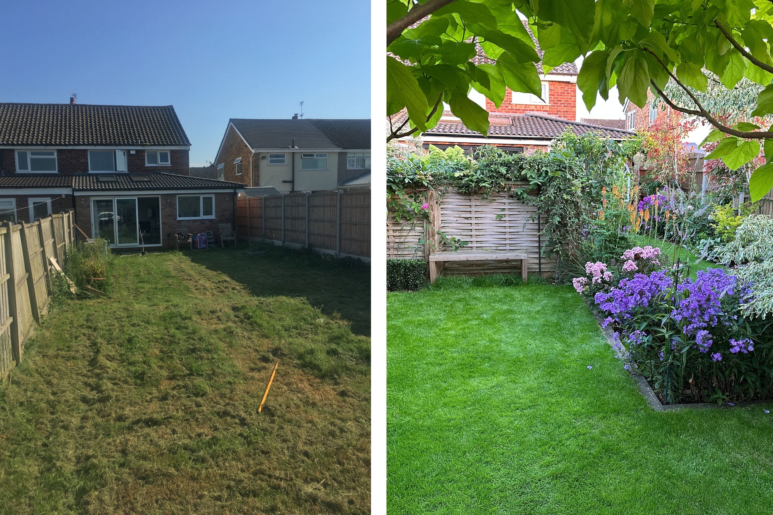 Stunning garden transformation before and after