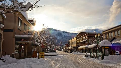 Town of Revelstoke in winter