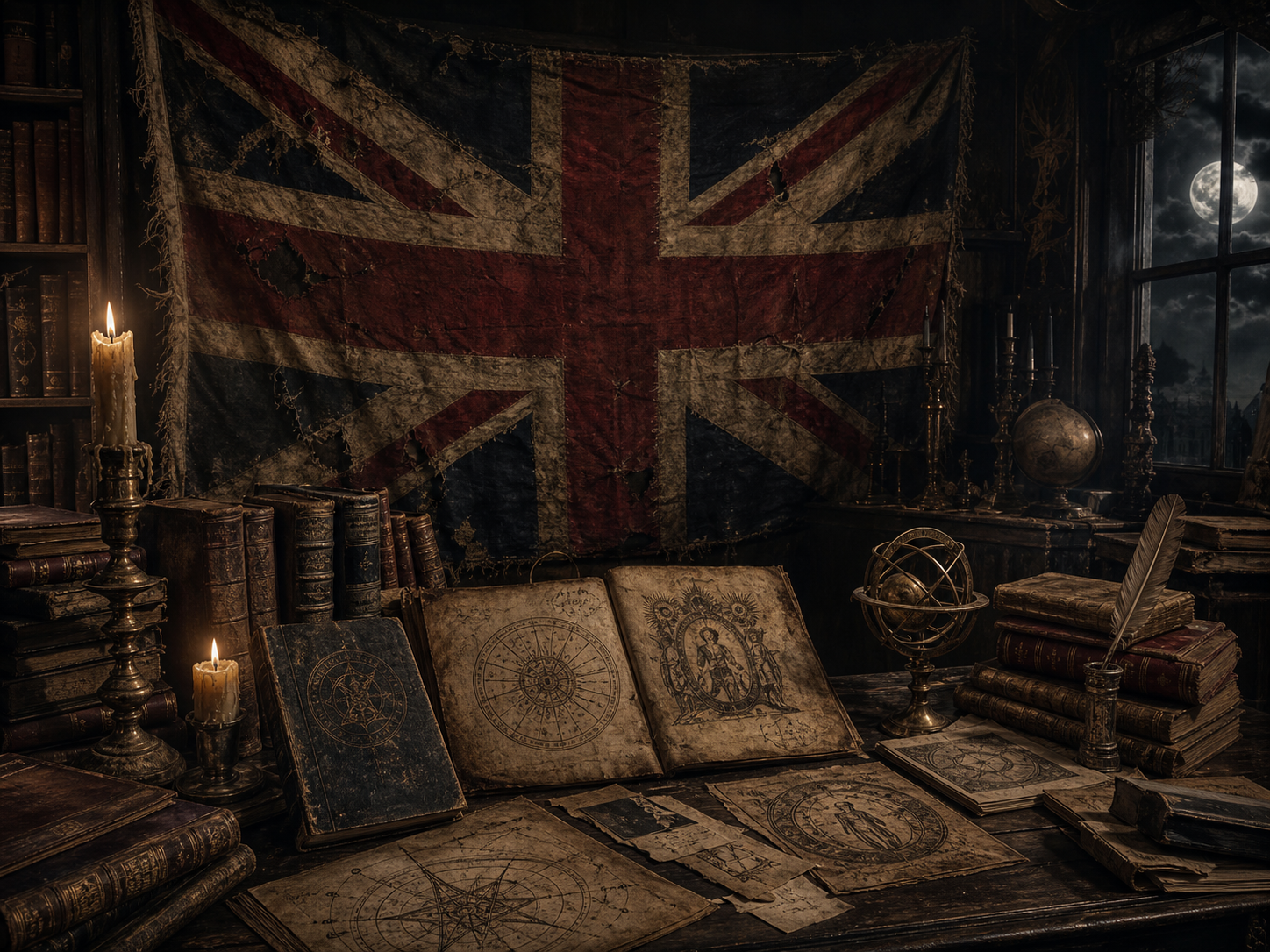 Historical banner representing the English esoteric collection