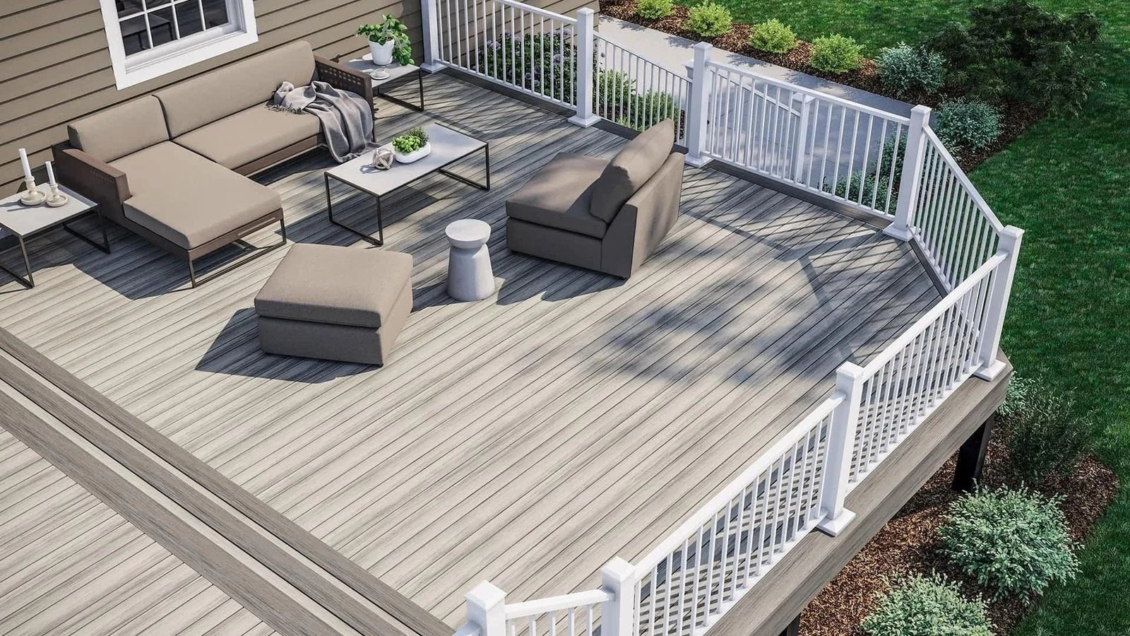 Composite Deck with Built-in Features