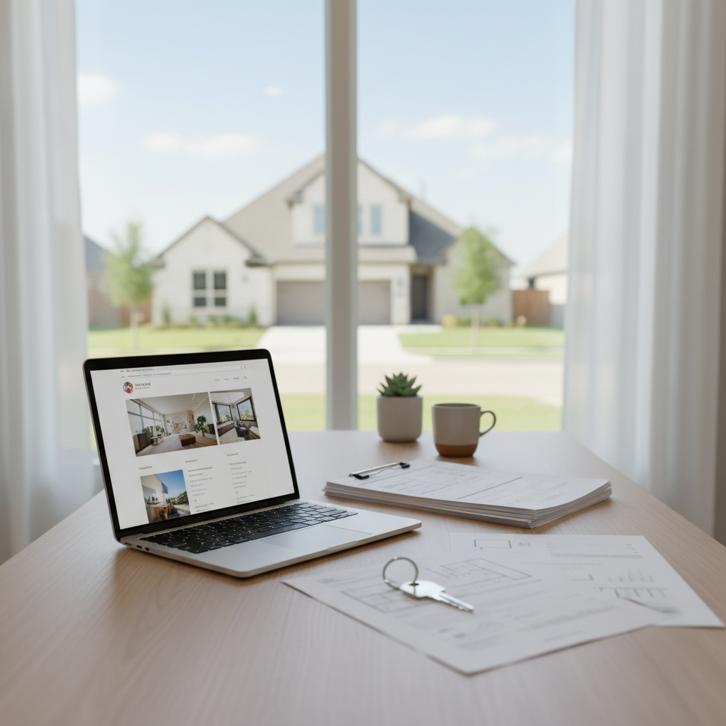 Calm, modern workspace representing choosing a Leander Texas listing Realtor