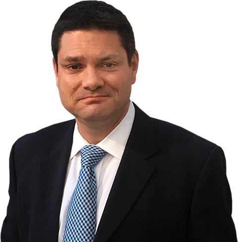 Attorney Peter Corcoran in a suit and tie
