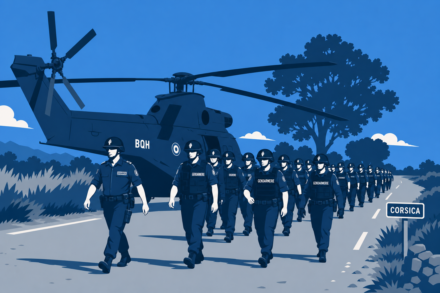 Gendarmes mobiles en Corse