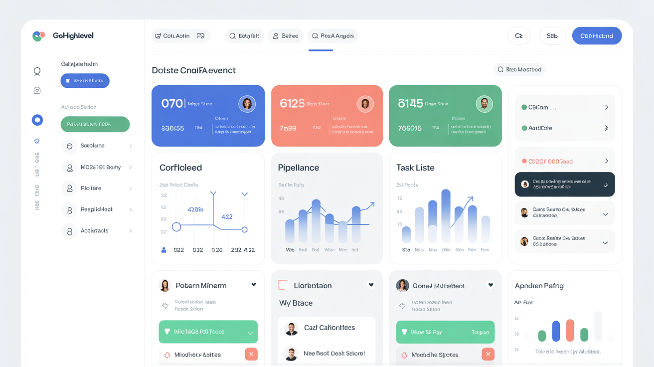 GoHighLevel CRM Dashboard Interface