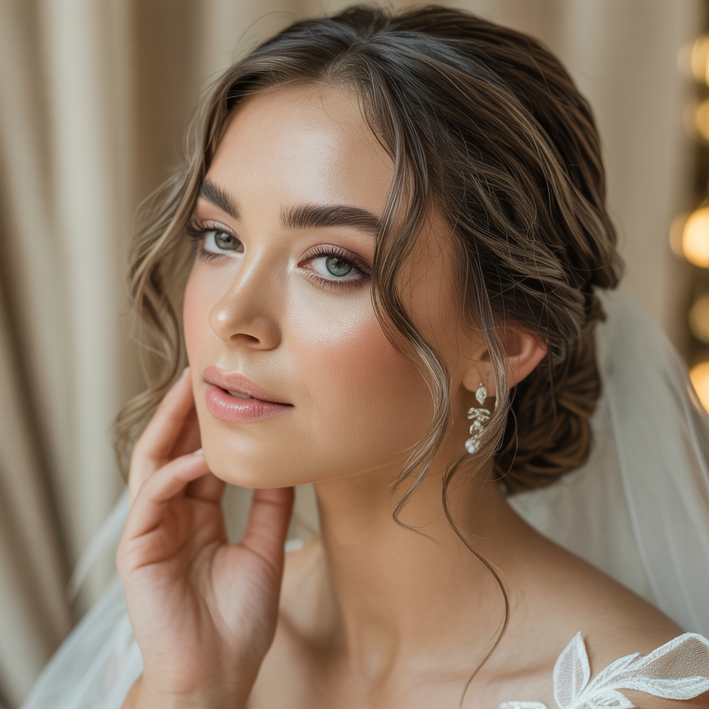 Natural elegant wedding day makeup