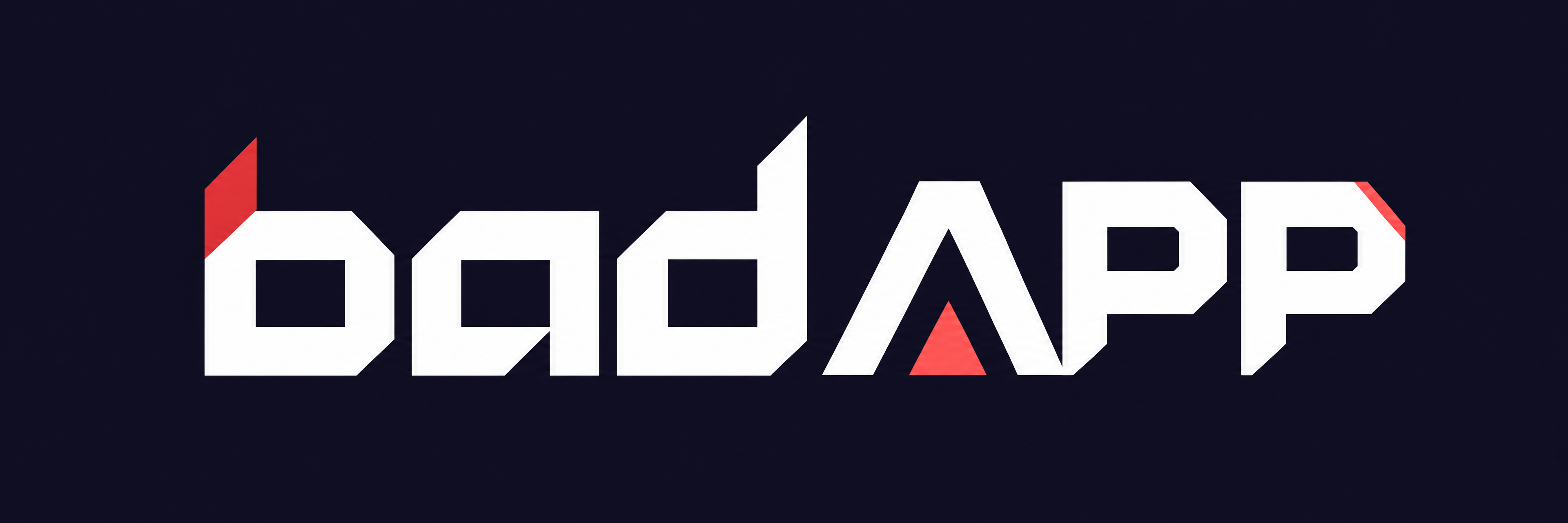 badAPP logo on dark background