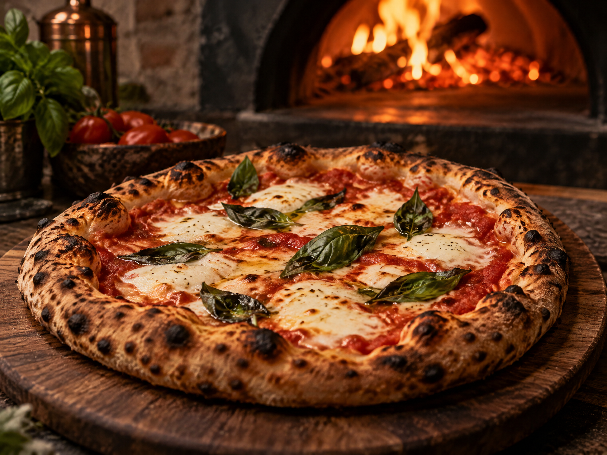 Wood-Fired Margherita Pizza