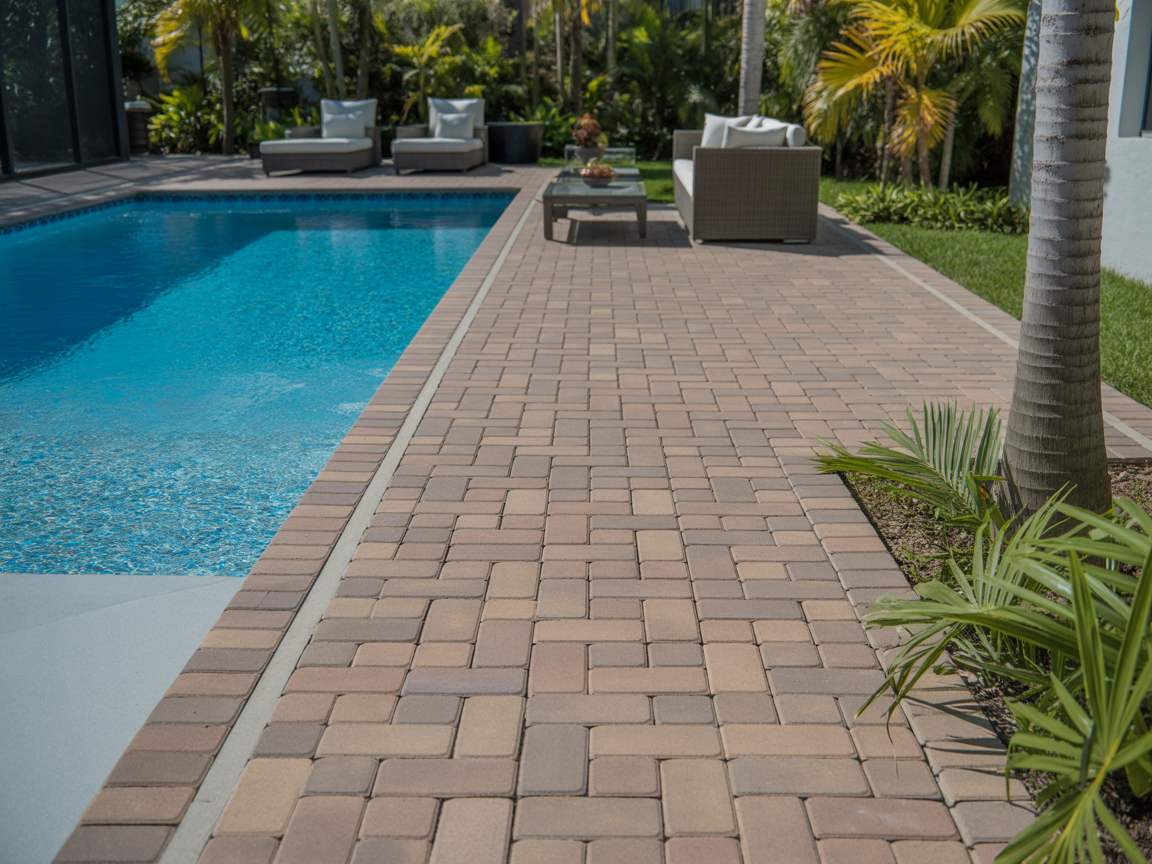 Pool Deck Paver Installation in Tampa Bay FL