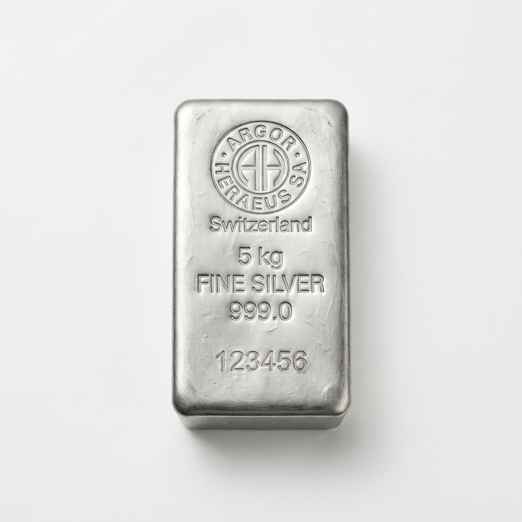 Argor-Heraeus 5 Kilogram Silver Bar