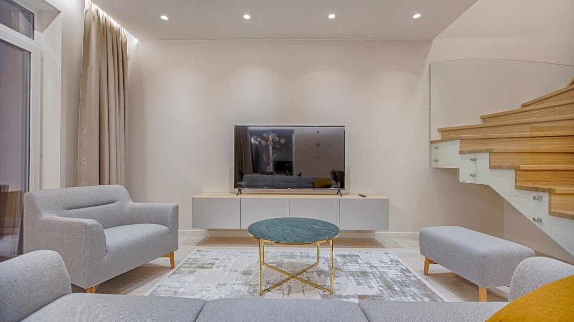 Peaceful restored home interior