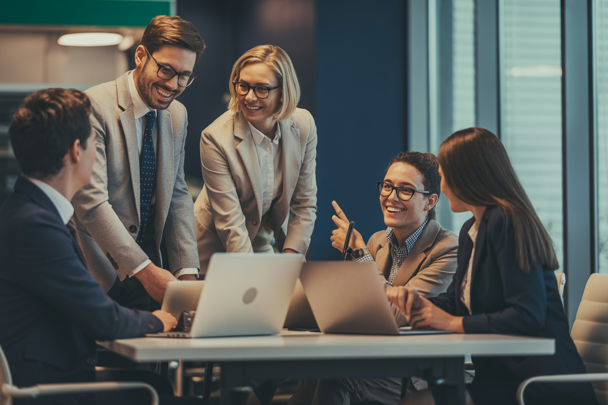 Hidden Gem Digital team collaborating in a modern office environment