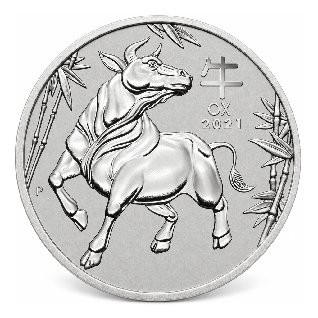 Perth Mint 1 oz Lunar Year of the Ox 2021 Platinum Coin