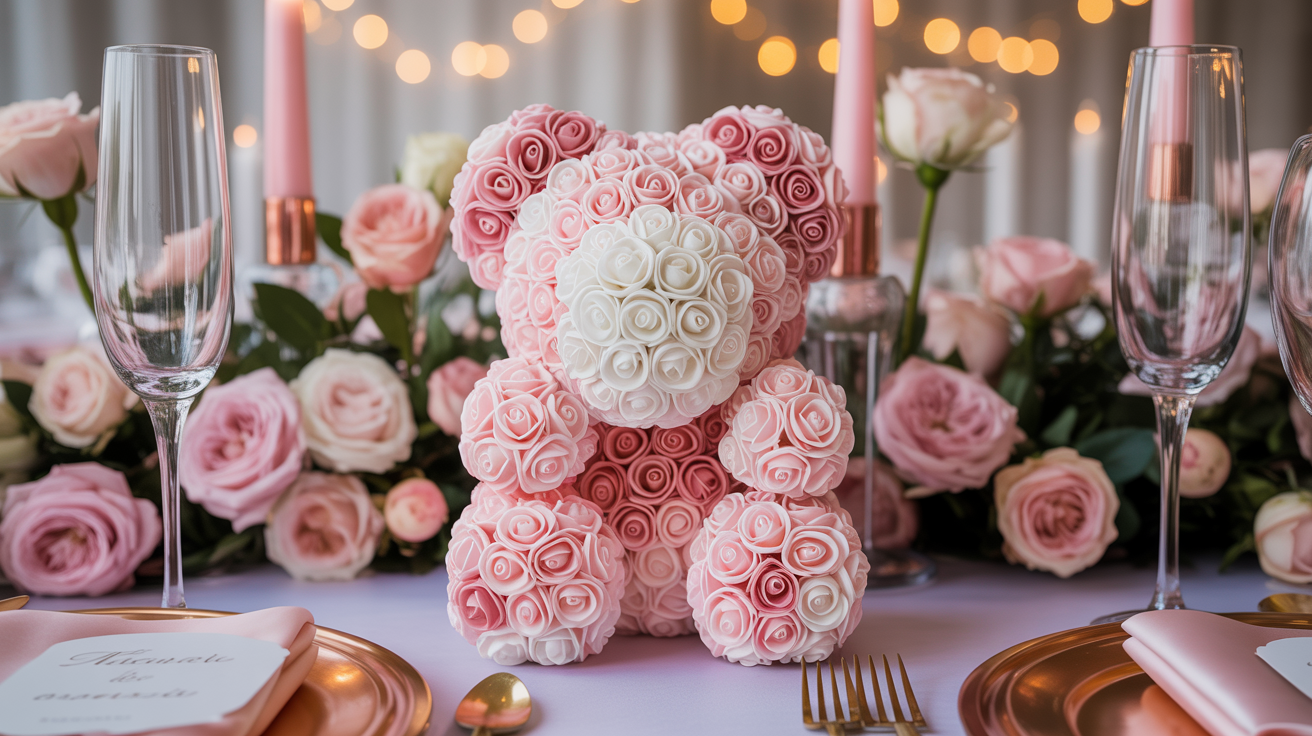 Ours en Roses pour un Mariage : L'Idée Cadeau Originale