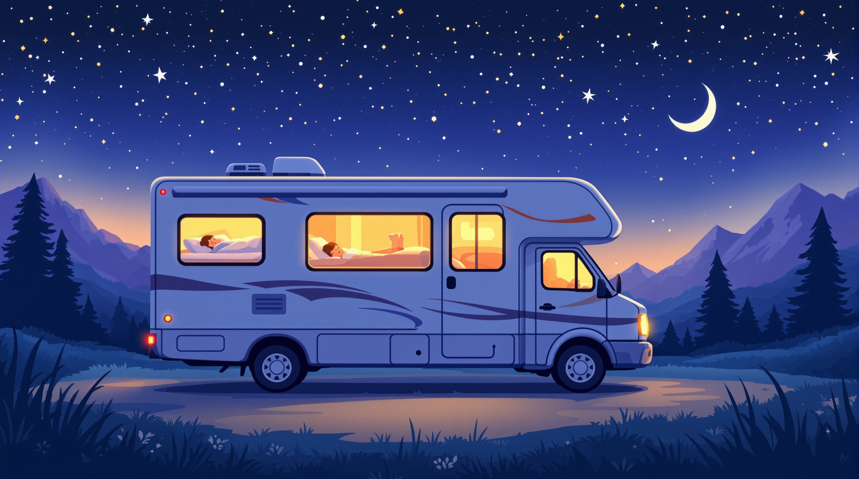 RV owner sleeping peacefully with secure fuel vault