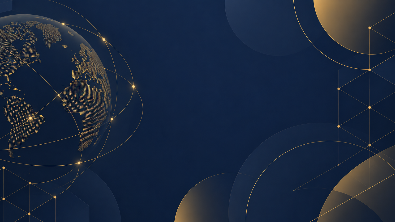 Premium abstract geometric background with navy and gold tones