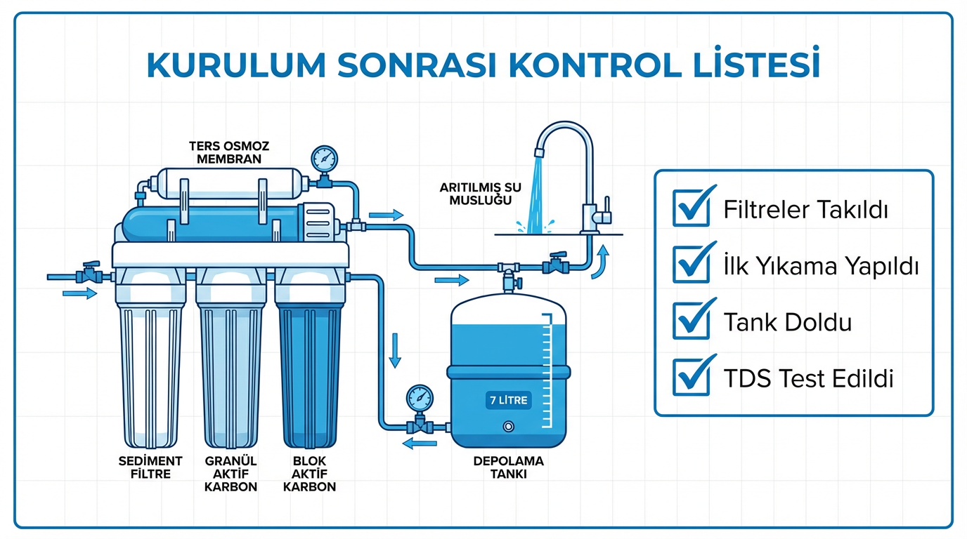 Su arıtma cihazı genel kurulum özeti