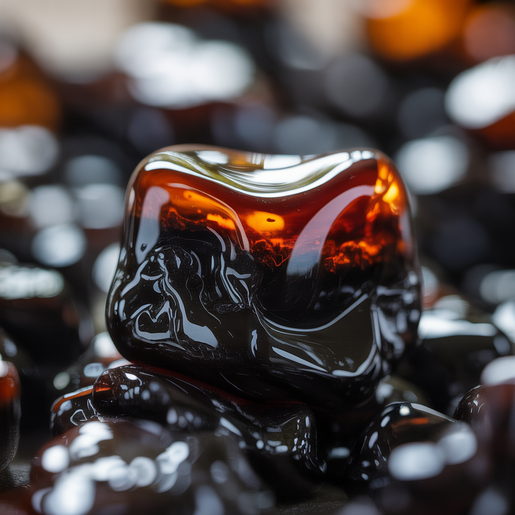 Makro-Aufnahme der reinen Shilajit-Textur von Wellness Nest