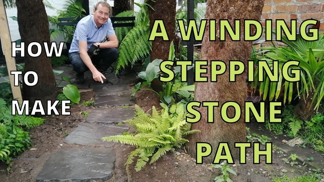 Garden path with stepping stones