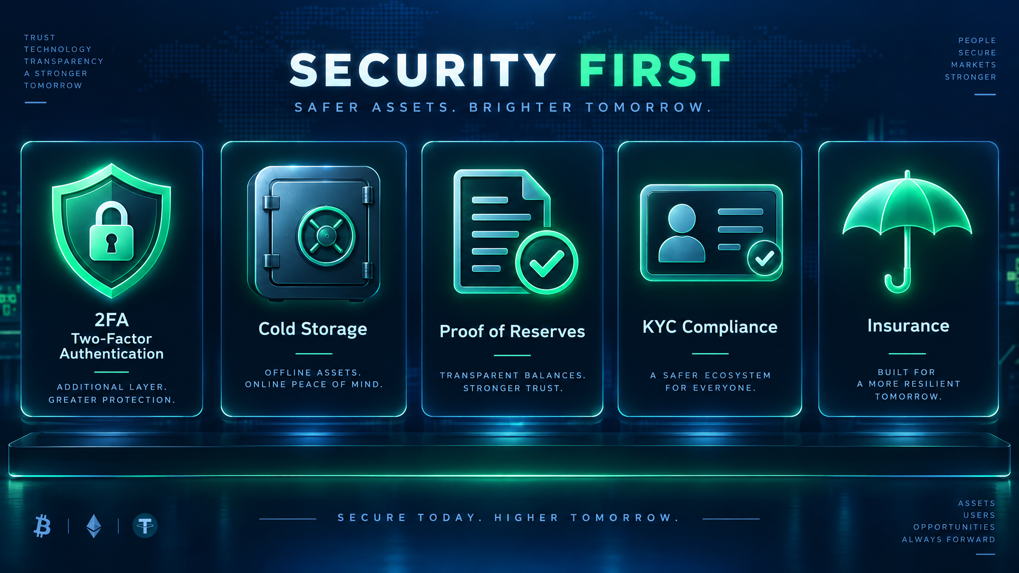 Crypto exchange security checklist showing 2FA cold storage proof of reserves for beginners