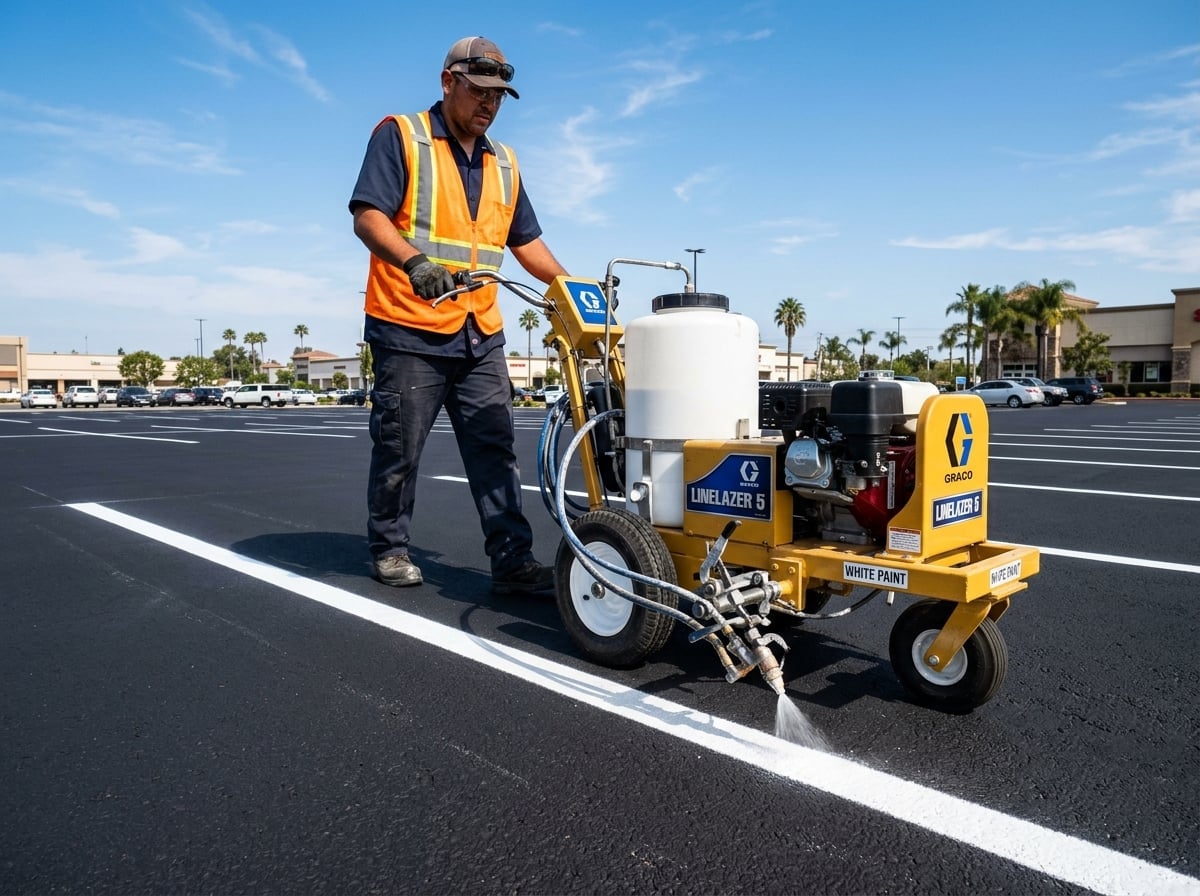 Parking Lot Restriping service by EnviroStripes in Los Angeles