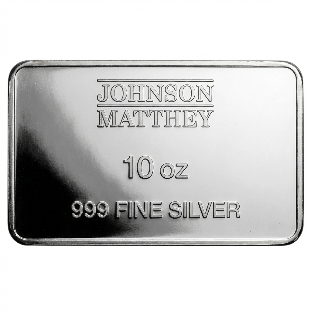 Johnson Matthey 10 Troy Ounce Silver Bar