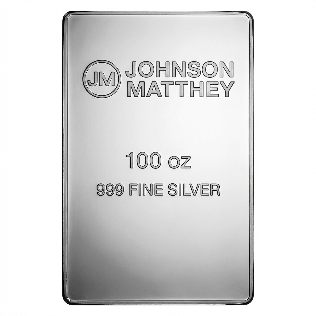 Johnson Matthey 100 Troy Ounce Silver Bar