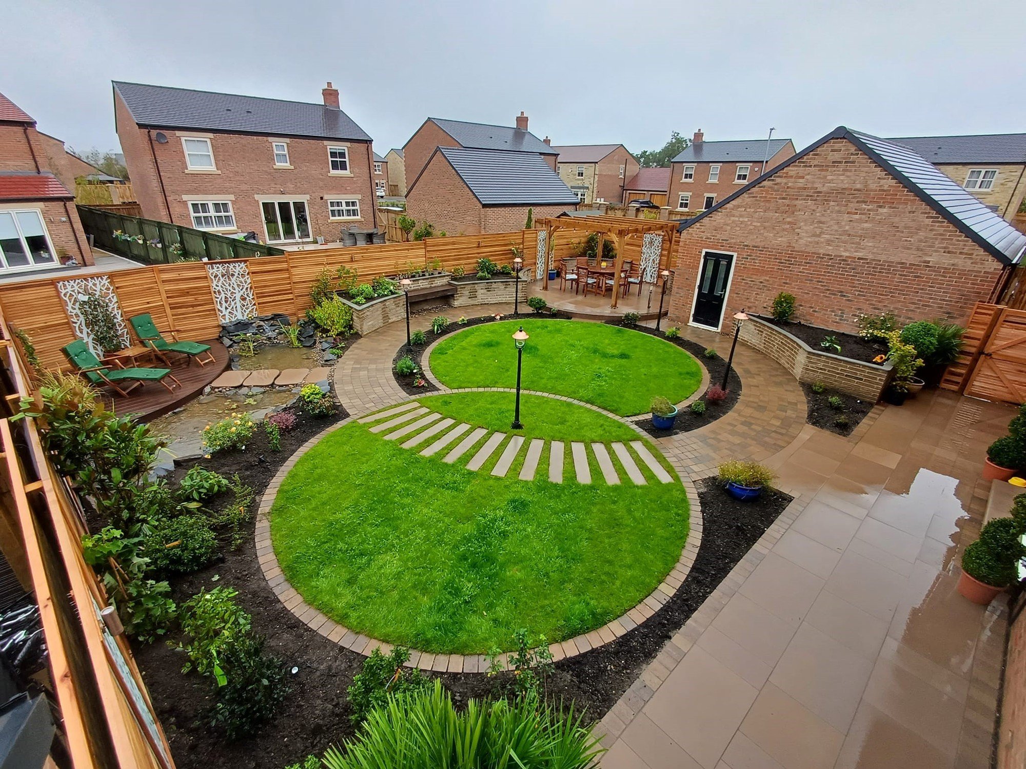 Garden design with paving
